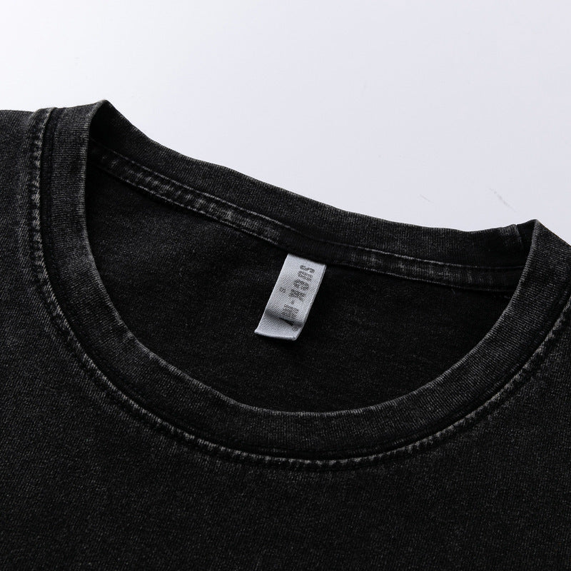 Men's Ins Tide Brand Washed Clothes Summer Trend Loose Cotton Half-sleeved T-shirt