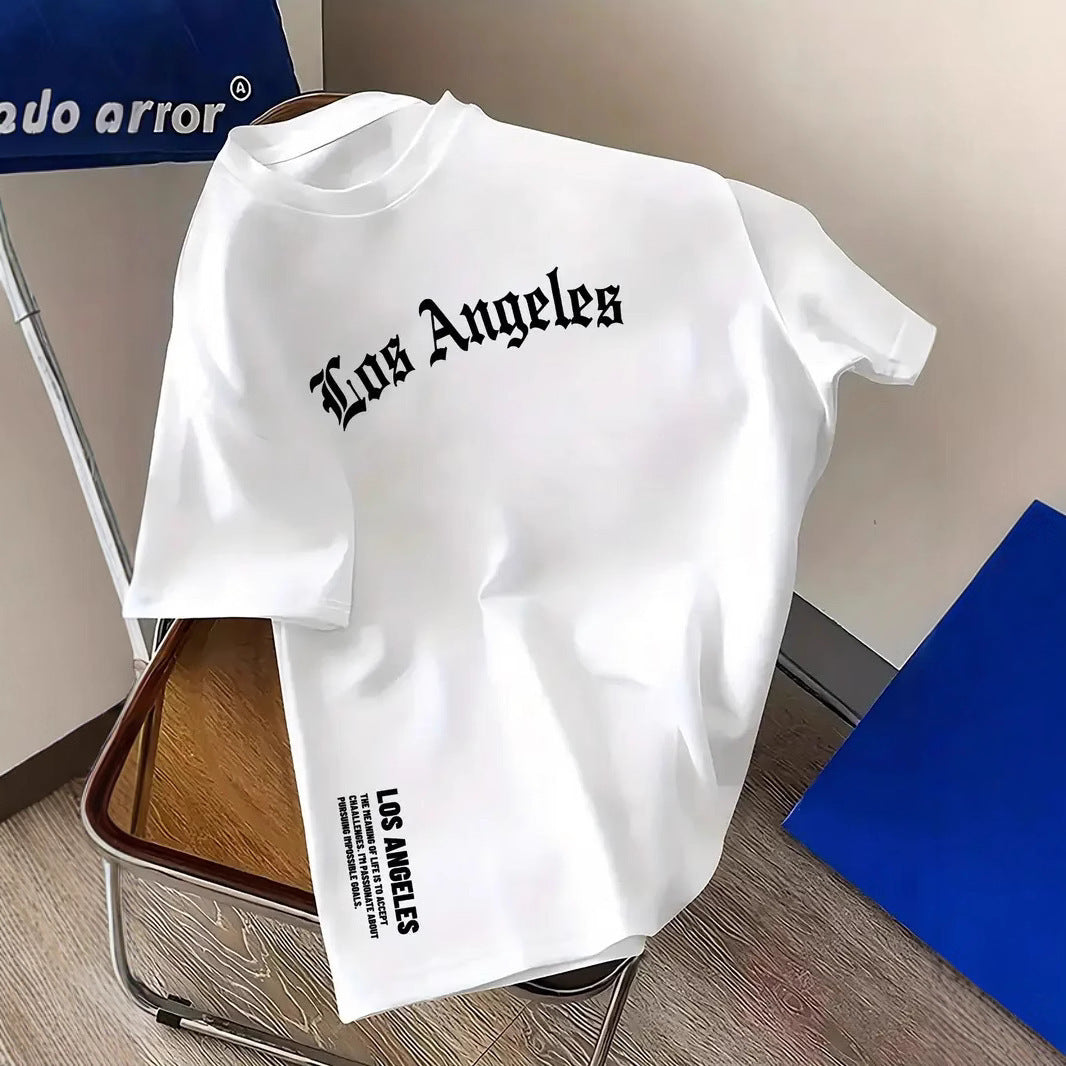 Printed T-shirt European And American Plus Size Casual Short-sleeved Top